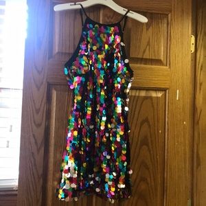 Rainbow Sequin Dress from Nastygal